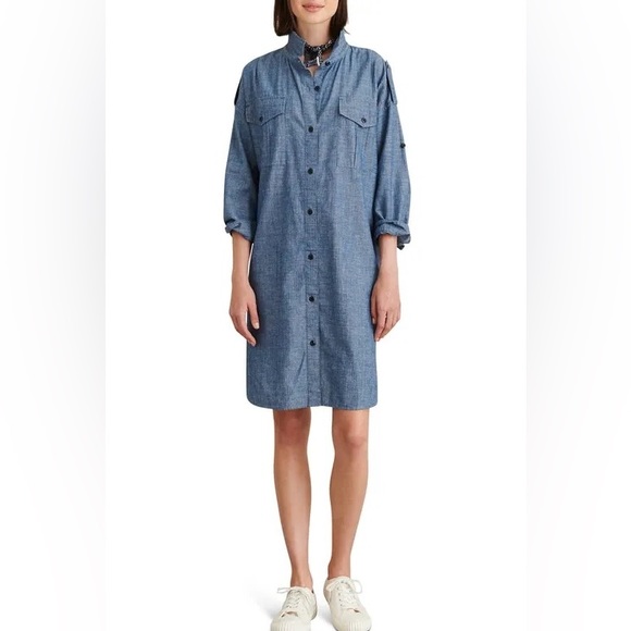 Alex Mill Military Chambray Shirtdress - Picture 1 of 5